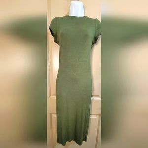 Awesome J bodycon Cap Seeve mini dress- Sage Green- L